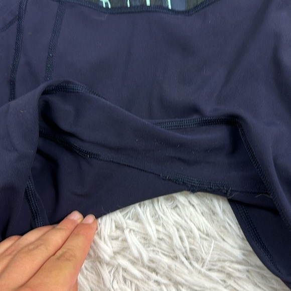 Lululemon All The Right Places Crop Naval Blue / Painted Animal Menthol Black - Picture 2 of 5